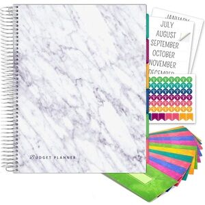 Marble Budget Planner with Stickers